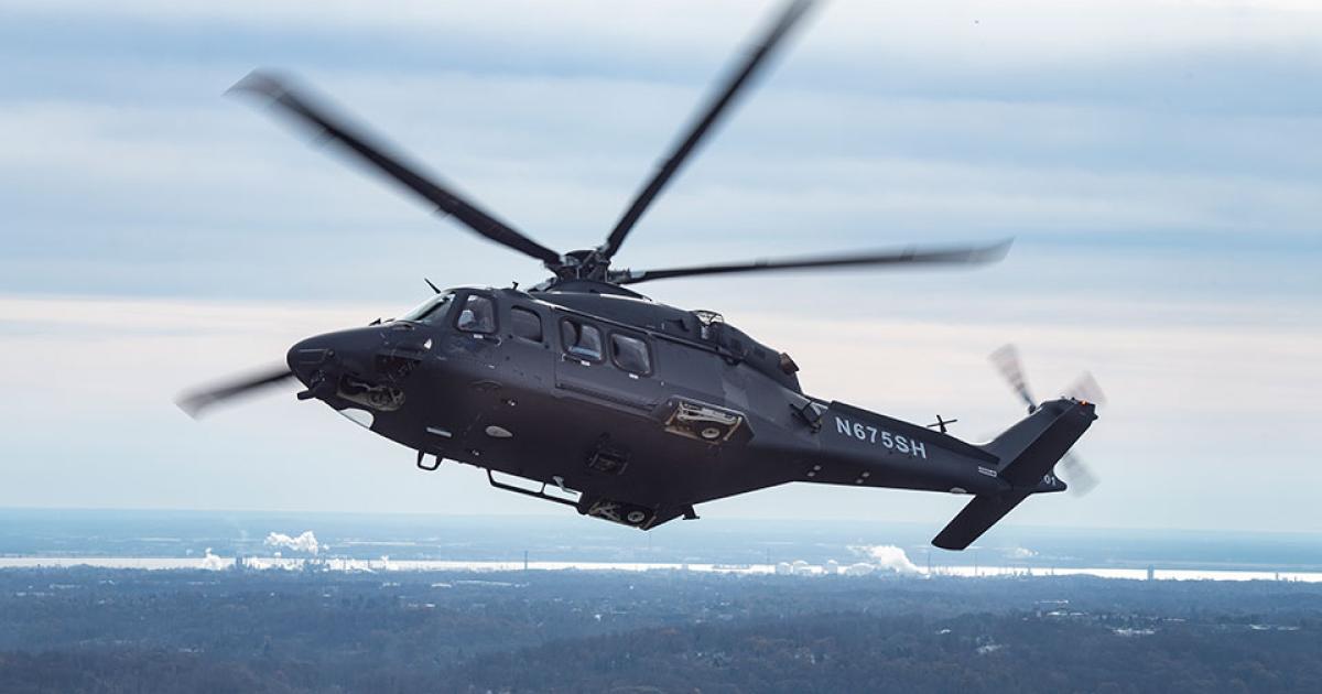 Defense systems on Boeing-Leonardo MH-139A triggered the need for multiple supplemental type certificates. (Photo: Boeing)
