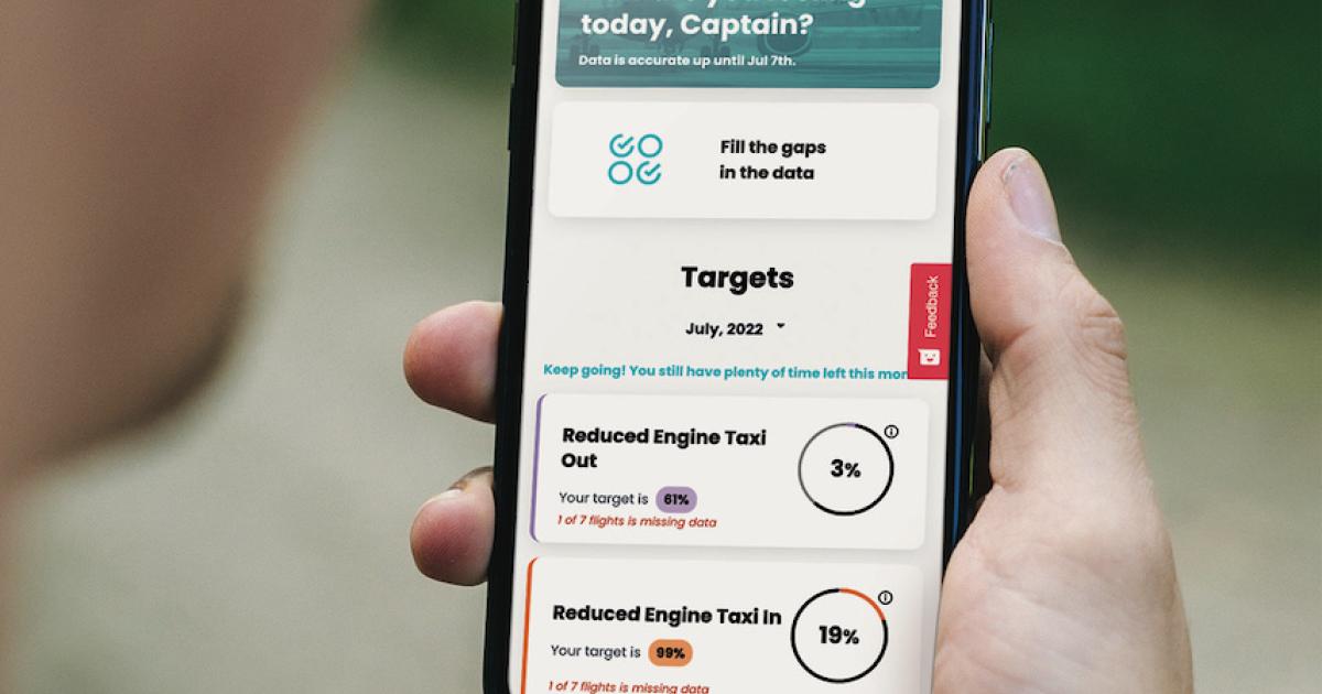 The Signol app gives pilots individual feedback on their operational tendencies to encourage them to reduce fuel usage. (Photo: Signol)