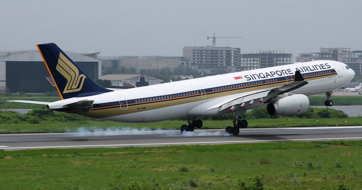 A Singapore Airlines Airbus A330-300 lands in Dhaka. The Singapore flag carrier and other Southeast Asian airlines will need China to fully open before its traffic returns to pre-pandemic levels, according to CAPA. (Photo: Flickr: <a href="http://creativecommons.org/licenses/by-sa/2.0/" target="_blank">Creative Commons (BY-SA)</a> by <a href="http://flickr.com/people/shadman_samee" target="_blank">Samee55</a>) 