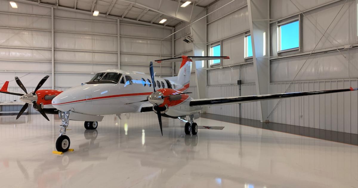 One of two Beechcraft King Air 260s delivered to the U.S. Forest Service equipped with wildfire detection technology. (Photo: Textron Aviation)