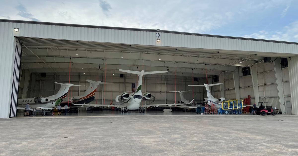 West Star Aviation's new Embraer support center is housed in a 19,200-sq-ft hangar. (Photo: West Star Aviation)
