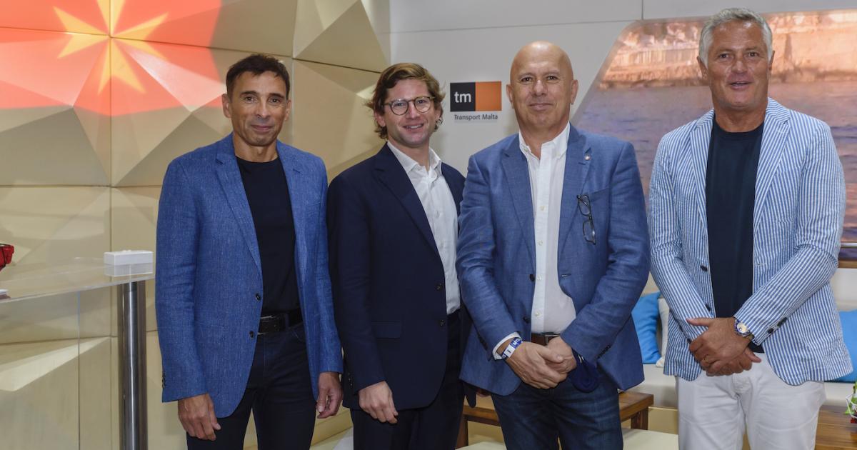 Left to right: Alliance Jet accountable manager Adrian Spiteri, CEO Hervé Laitat, Transport Malta director general Charles Pace, and Alliance Jet chairman Hans Cauchi.