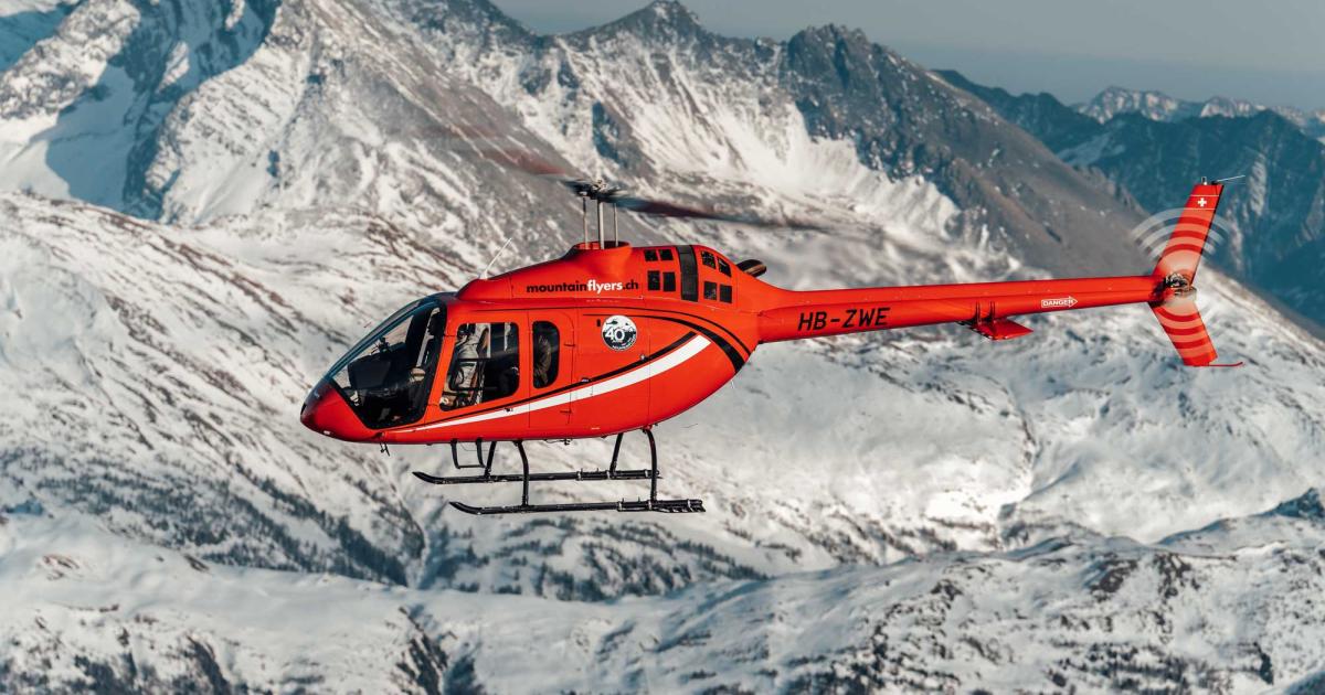 Helicopters like the Bell 505 Jet Ranger X—a light turbine single helicopter—will drive growth in the helicopter market, according to MarketsandMarkets. (Photo: Bell)