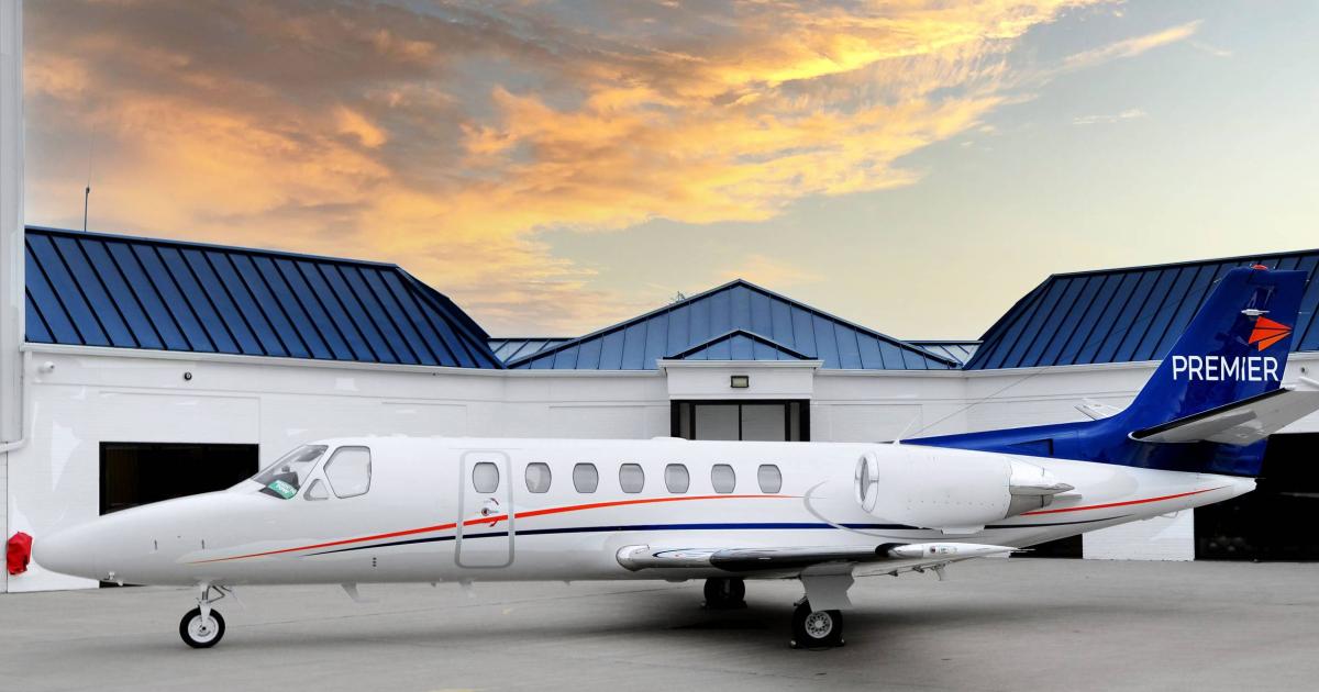 This is one of two Cessna Citation Ultra business jets that charter operator Premiere Private Jets has added to its fleet. (Photo: Premier Private Jets)