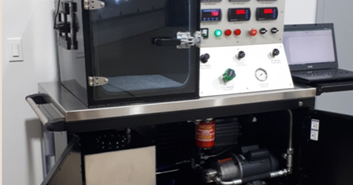 XL Aerospace's fuel nozzle test stand system includes a portable test stand, test fixtures, and training for regulatory approval. (Photo: XL Aerospace)