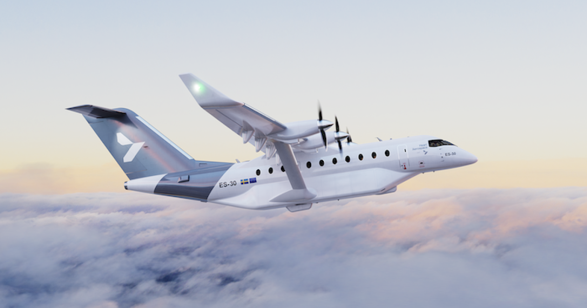 Air Canada and Saab are investing in Heart Aerospace's plans to bring the 30-seat ES-30 model to market in 2028. (Photo: Heart Aerospace)