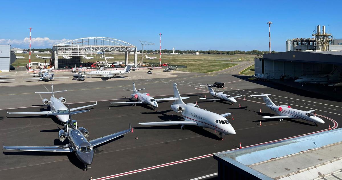 This year's edition of the Italian Grand Prix served as a magnet for private aviation to Milan, with SEA Prime, which operates the general aviation infrastructure at the city's Linate and Malpensa airport, reporting hundreds of operations over the past weekend. (Photo: SEA Prime).