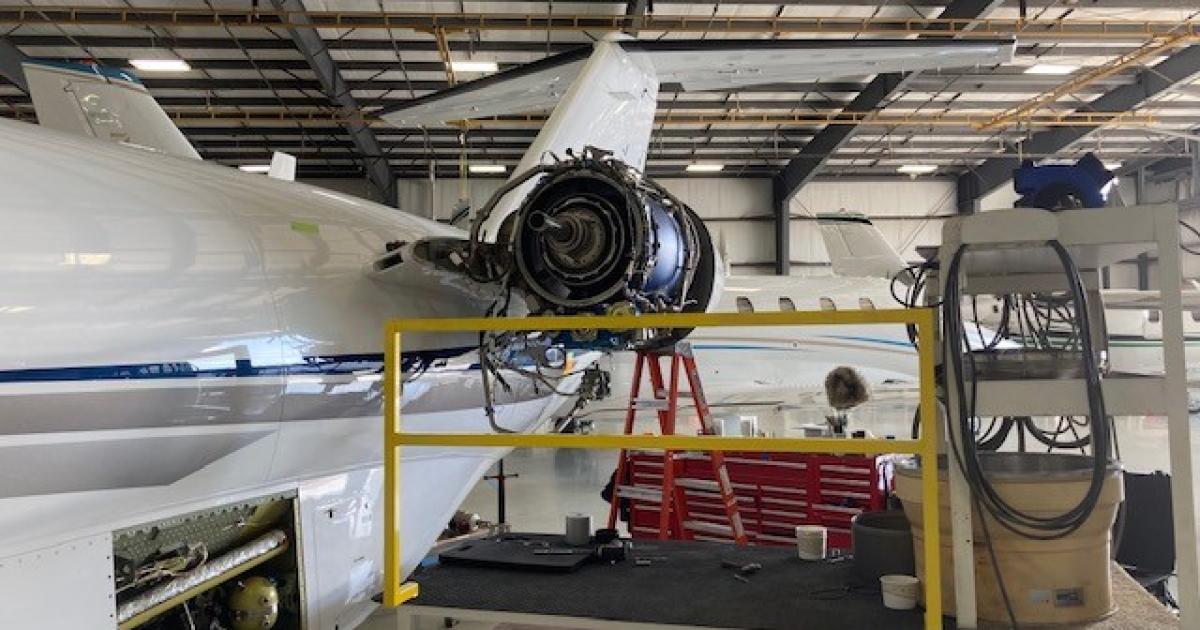 West Star Aviation completed its first repair of the FJ44-4A engine's intermediate pressure compressor rotor in August. (Photo: West Star Aviation)