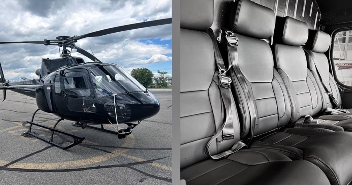 Quebec-based G2 Aviation has converted a utility AStar to VIP configuration for use by Helicraft for VIP transport and aerial city tours. (Photo: G2 Aviation)