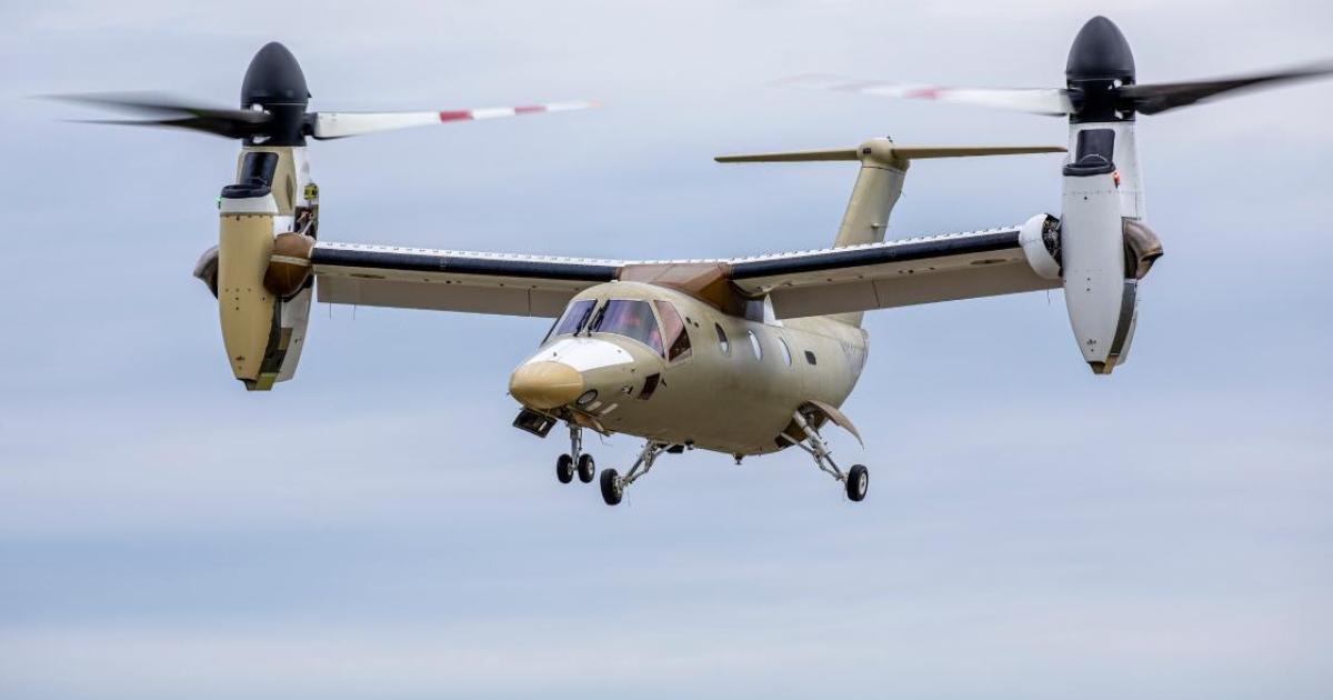 The first production AW609 will join the flight test program for the civil tiltrotor following its first flight on October 13th at the company’s Philadelphia facility. (Photo: Leonardo)