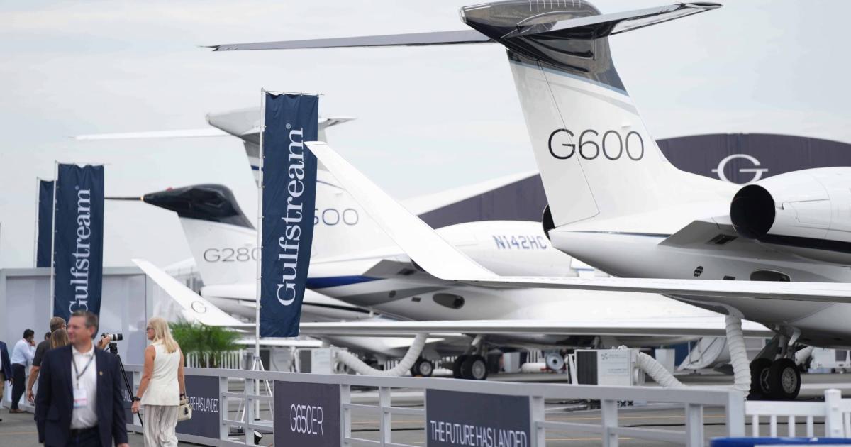Strong business jet demand from the U.S., Middle East, and Southeast Asia is fueling deliveries and sales at Gulfstream Aerospace. (Photo: Cy Cyr/AIN)