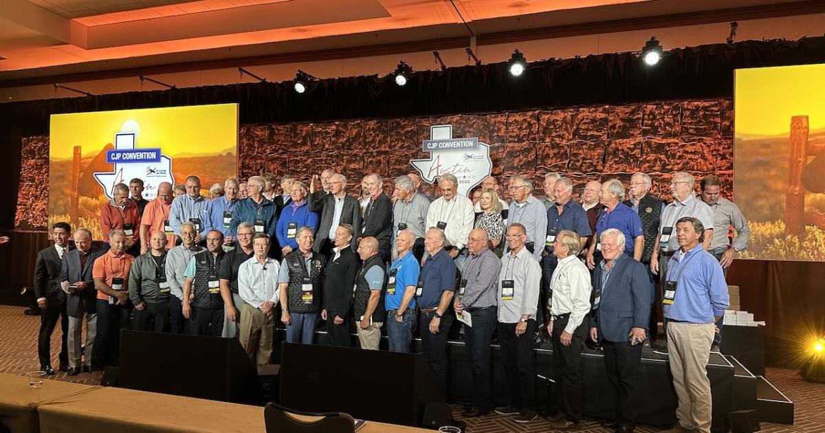 Gold Standard safety award winners were honored at this year's Citation Jet Pilots Owners Pilot Association convention in Austin, Texas. (Photo: Matt Thurber/AIN)