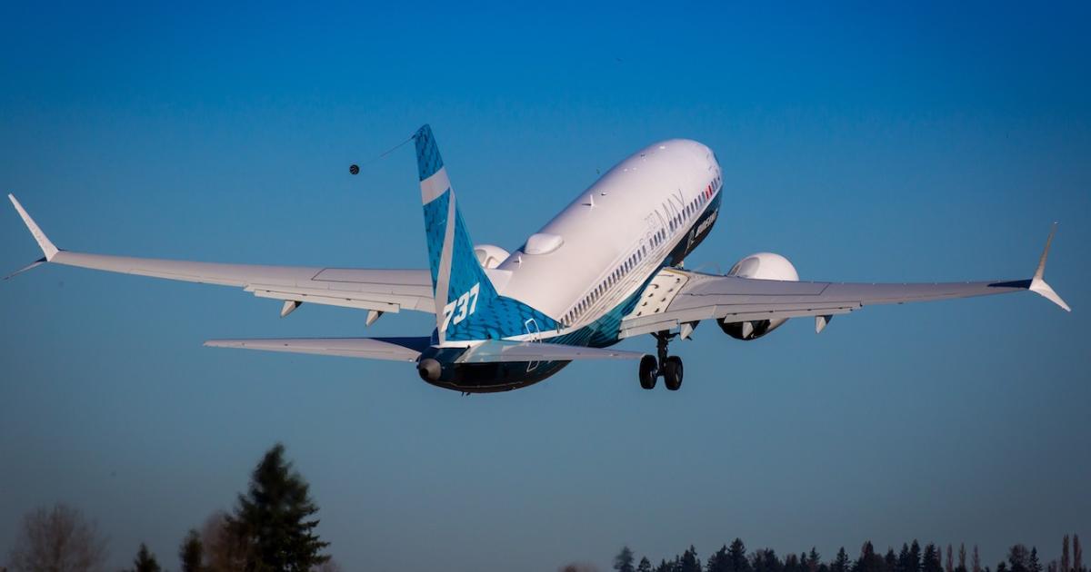 The Boeing 737 Max 7 finished flight testing last year. (Photo: Boeing)