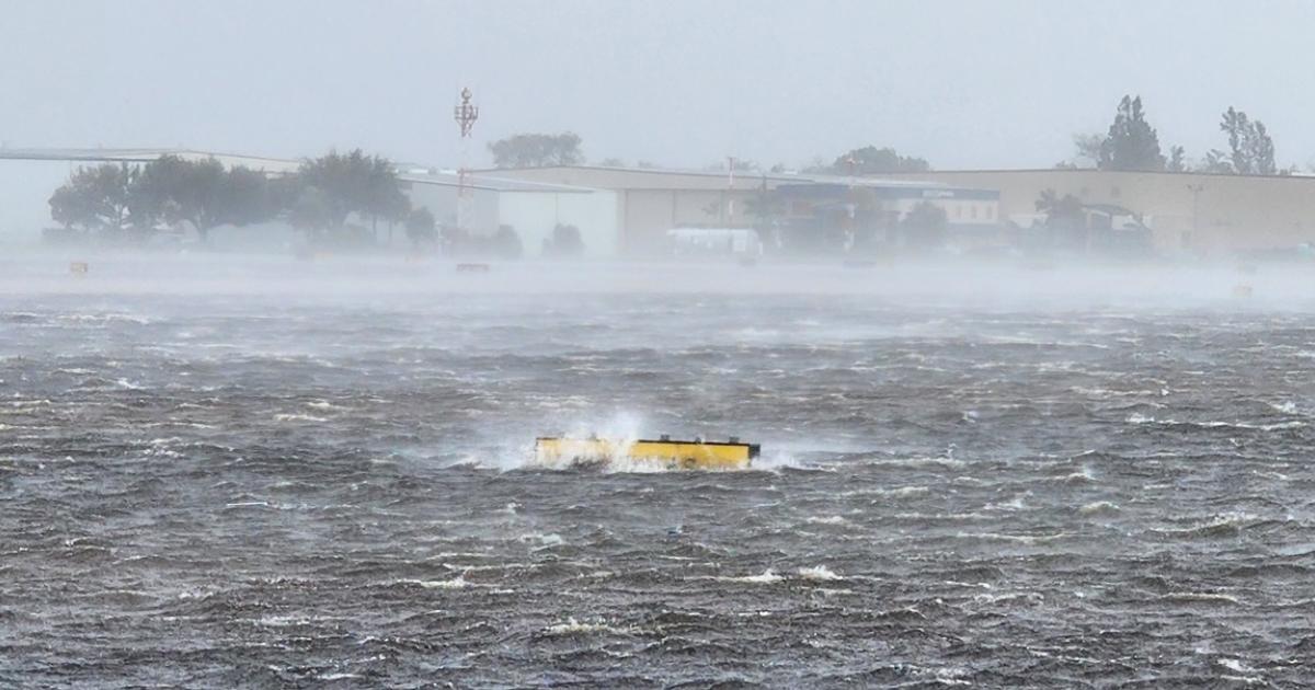 After Florida's Naples Airport was inundated with flood waters last week by Hurricane Ian, the airport was back in operation again just 48 hours later. Resulting electrical problems with the airport's runway lighting and navigational aids, is limiting usage to daylight hours until further notice. (Photo: Naples Airport Authority)