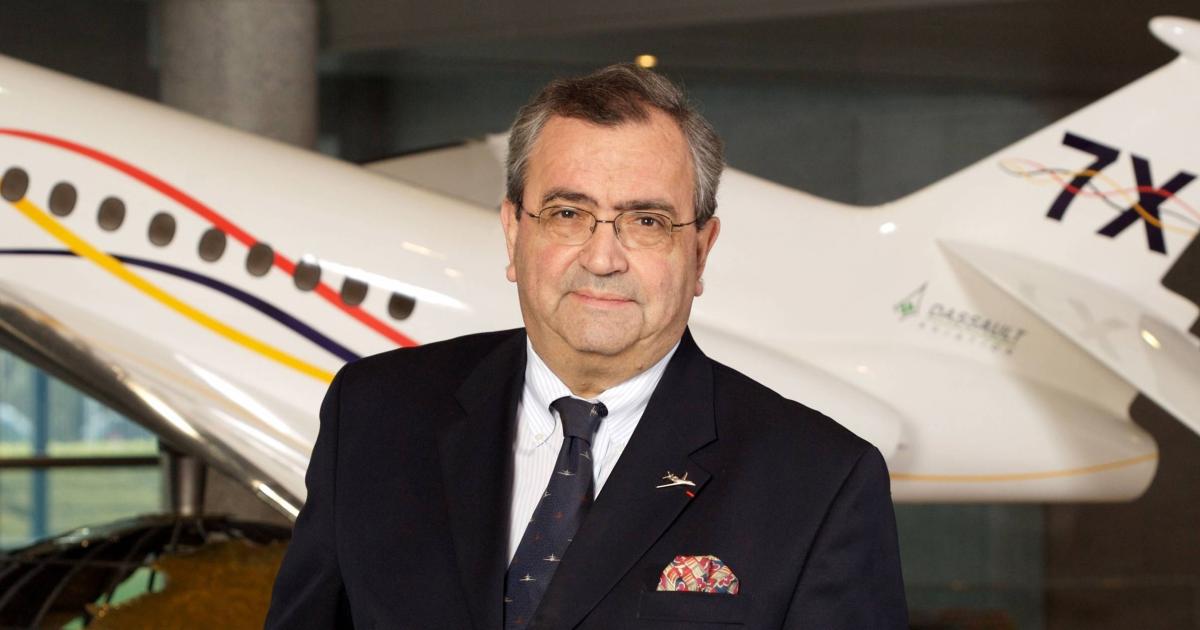  Jean “John” Rosanvallon, former Dassault Falcon Jet (DFJ) CEO, was recognized for his “exceptional record of service to the industry” with the Doswell Award.
