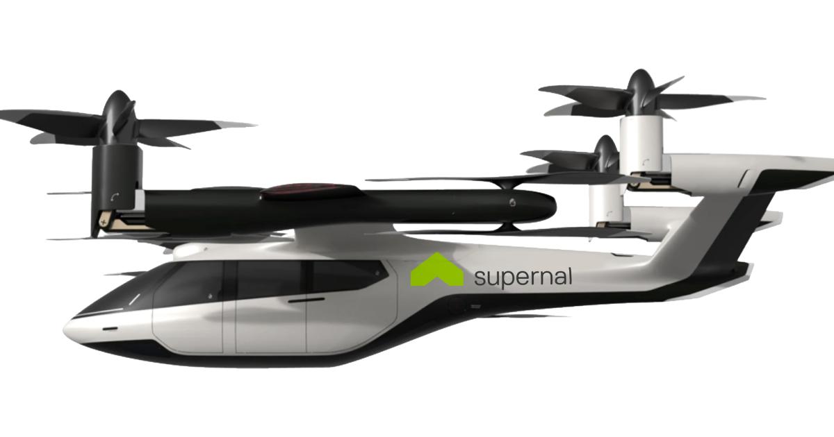 Supernal's eVTOL aircraft will have flight controls produced by BAE Systems. (Image: Supernal)