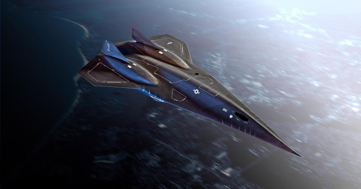 Darkstar, the full-scale but fictional aircraft built by Lockheed Martin Skunk Works, will be on static display at the Edwards Air Force Base airshow from October 14 to 16. (Photo: Lockheed Martin)