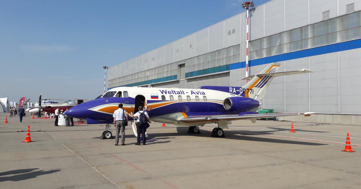 The Hawker 700 is among the few purpose-built business jets in the Russian fleet.