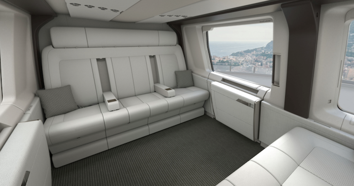 Airbus Helicopters is now offering a new "Lounge" cabin interior for its ACH160 aircraft. (Photo: Airbus)