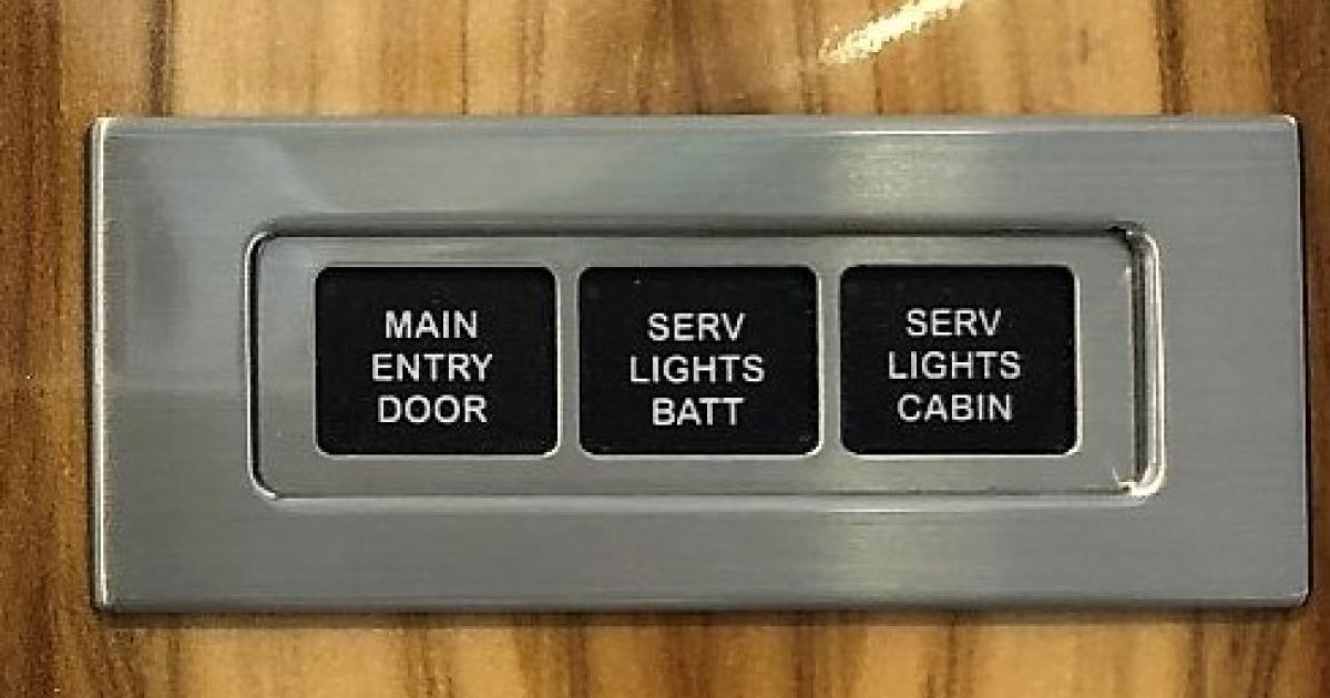 Part of an Alto Aviation Cadence switch panel on a Bombardier Global Express jet. (Photo: Alto Aviation)