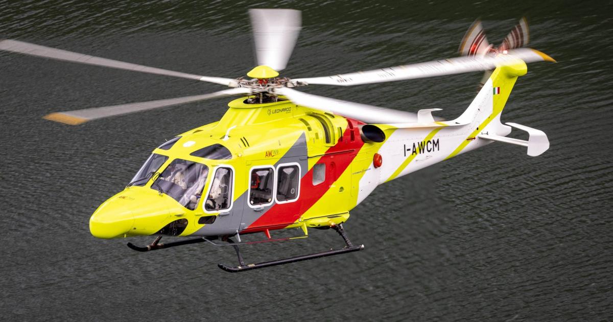 EASA has certified the AW169 for skid gear and single-pilot advanced IFR search and rescue operations. (Photo: Leonardo Helicopter)
