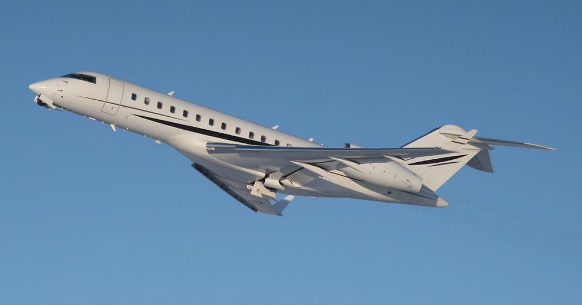 The sanction against Emperor Aviation includes blocked property on eight of its business jets, including three Global Express jets. (Photo: Wikimedia Commons/Aktug Ates)