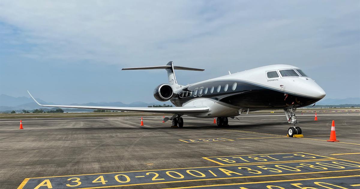 The Gulfstream G700 set a new city-pair speed record from Istanbul to Von Don International Airport in Quảng Ninh Province, Vietnam. (Photo: Gulfstream Aerospace)