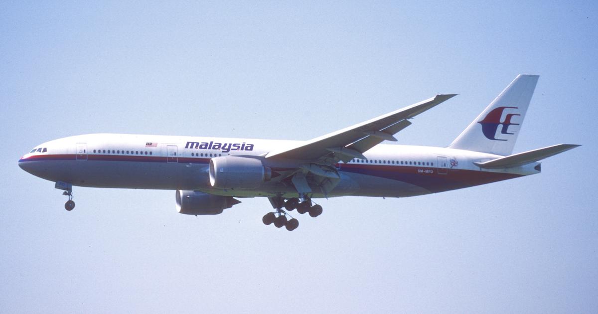 Malaysia Airlines Boeing 777-200 registration 9M-MRD approaches Zurich in 1998. A Buk missile fired from Ukrainian separatist territory shot down the airplane in 2014, killing all 298 people on board. (Photo: Flickr: <a href="http://creativecommons.org/licenses/by-sa/2.0/" target="_blank">Creative Commons (BY-SA)</a> by <a href="http://flickr.com/people/aero_icarus" target="_blank">Aero Icarus</a>)