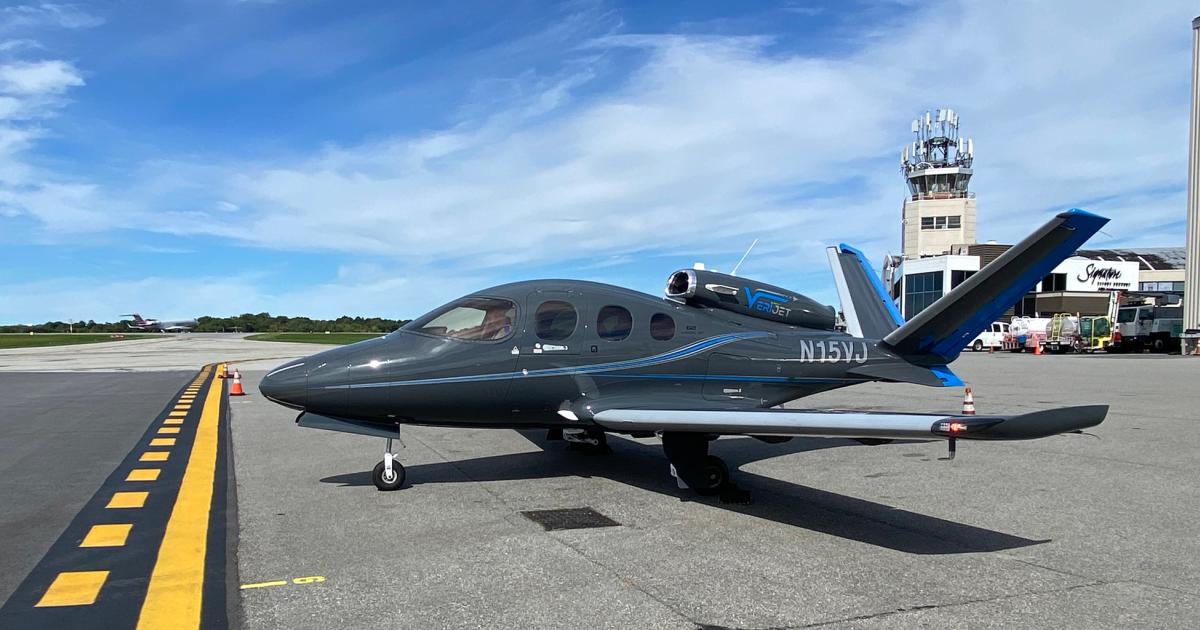 Cirrus Aircraft's year-over-year boost of seven SF50 Vision Jets helped pace the business jet industry to a modest 1.8 percent increase in overall deliveries. (Photo: Curt Epstein/AIN)