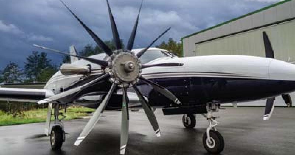 Piper Cheyenne mounted with MT-Propeller's 11-bladed propeller