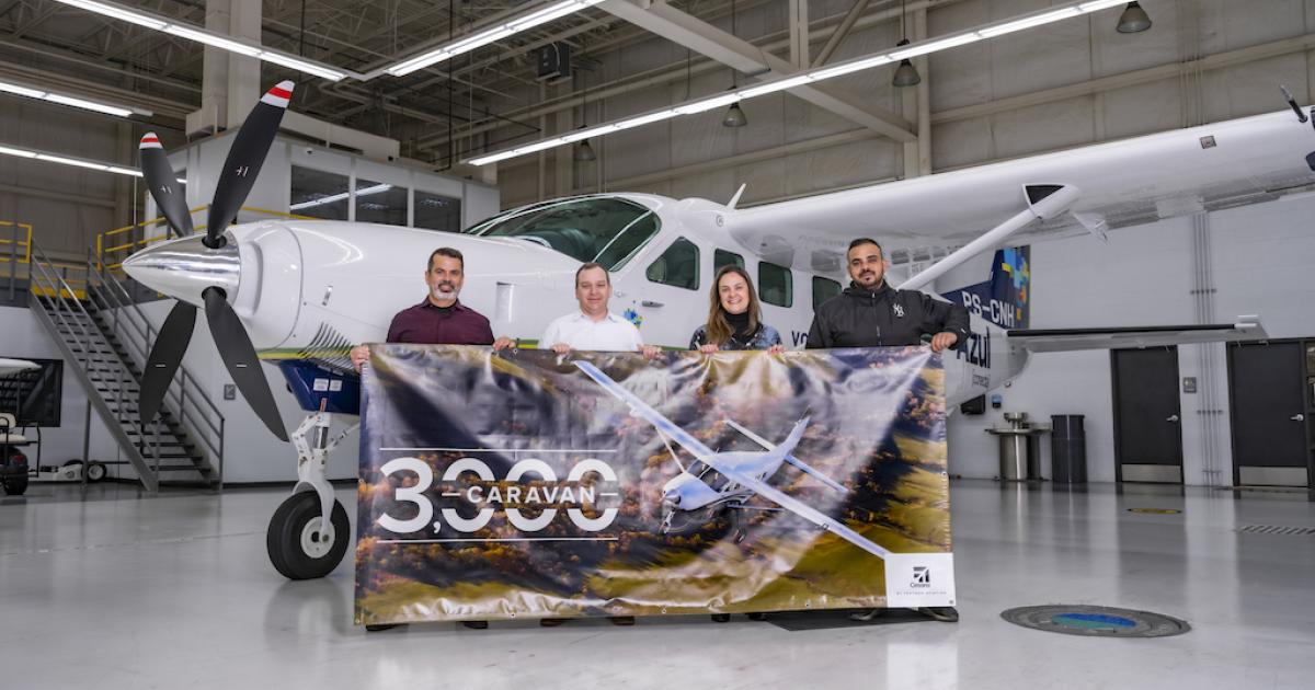 Delivery of the 3,000th Cessna Caravan