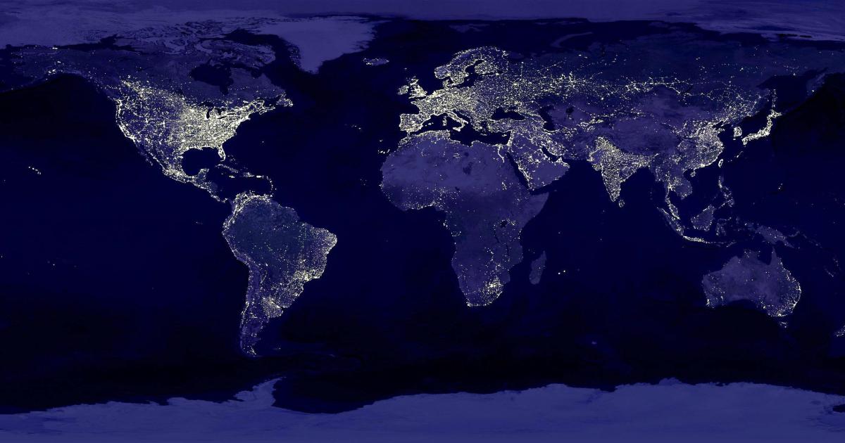 earth via satelite