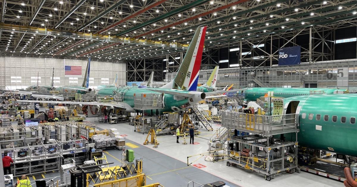 Boeing now operates two of three Boeing 737 Max lines in Renton, Washington. (Photo: Gregory Polek)