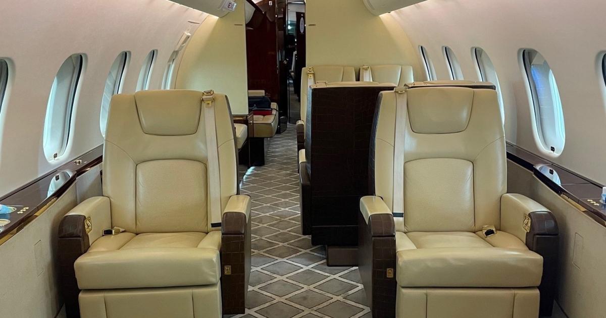 Cabin of Nomad Aviation's Global 5000