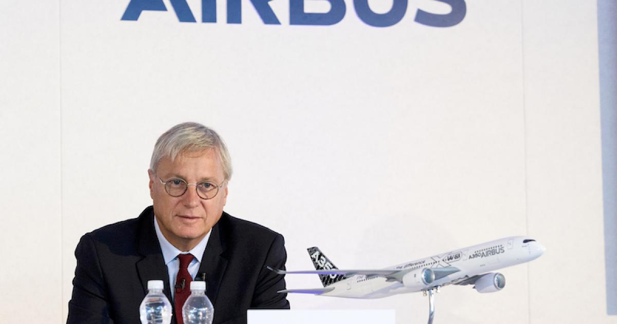Airbus COO Christian Scherer reported that the company registered a net order count of 820 airplanes last year. (Photo: Airbus)