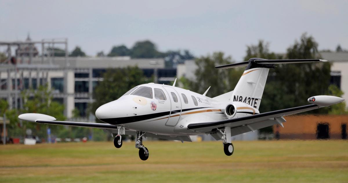 Eclipse 500 on take off