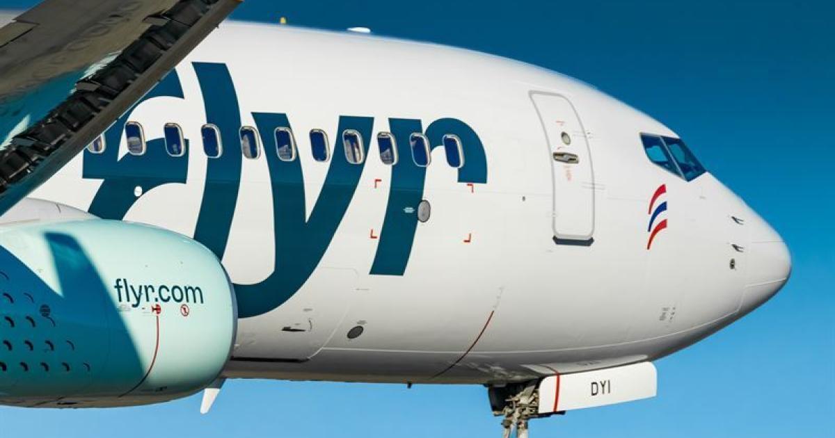 Flyr's Boeing 737s stand idle following the airline's bankruptcy filing on February 1. (Photo: Flyr)