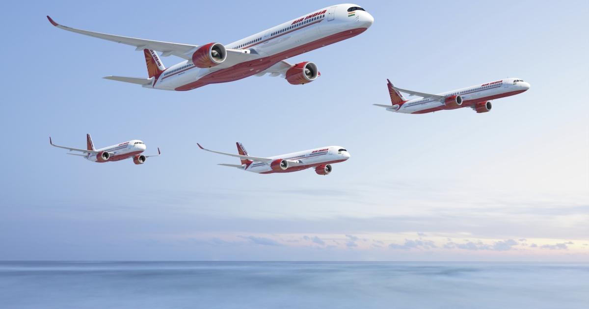 Air India has ordered 140 Airbus A320neos, 70 A321neo, 34 A350-1000s and 6 A350-900s.