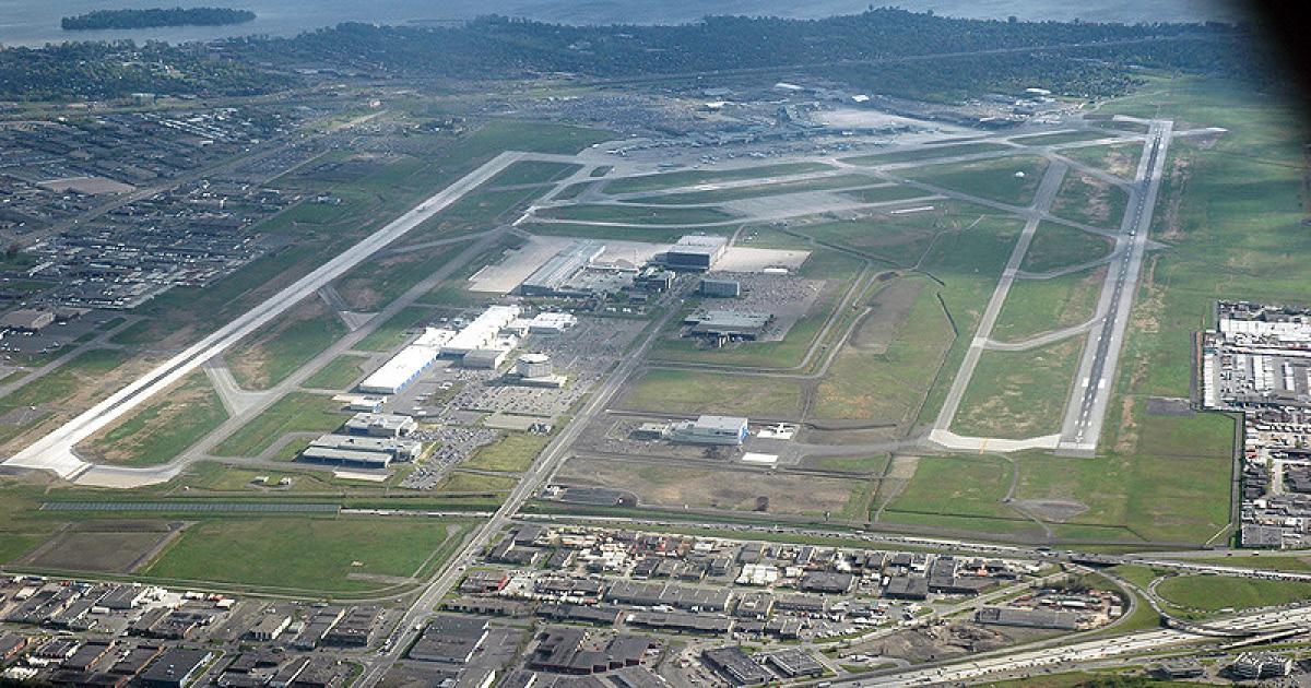 Aerial view of Montreal/Pierre Elliott Trudeau International Airport