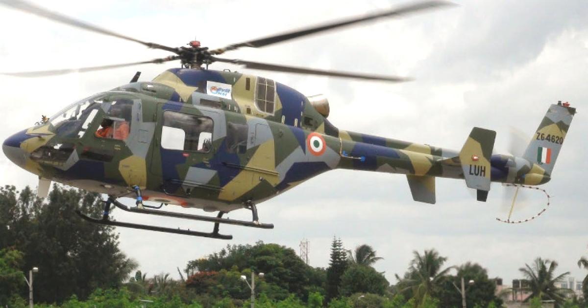 Hindustan Aeronautics Light Utility Helicopter (LUH) in flight