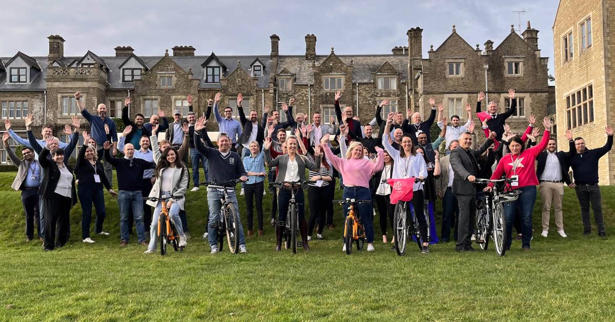 TAG Aviation employees and industry partners with bikes built for local charity