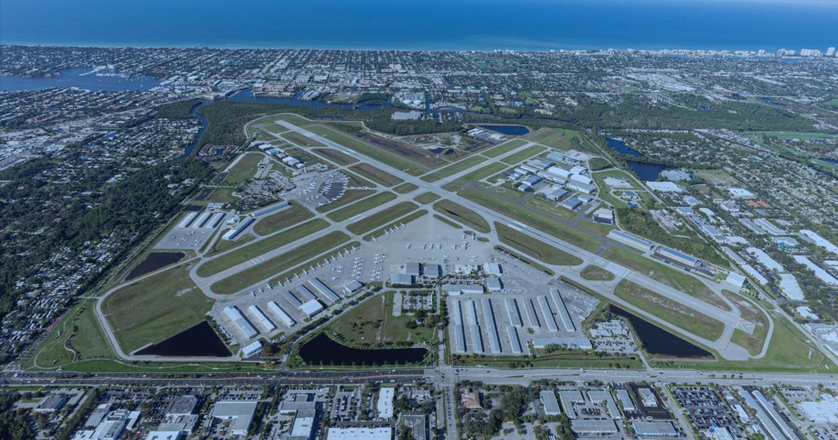 Aerial view of Naples Airport