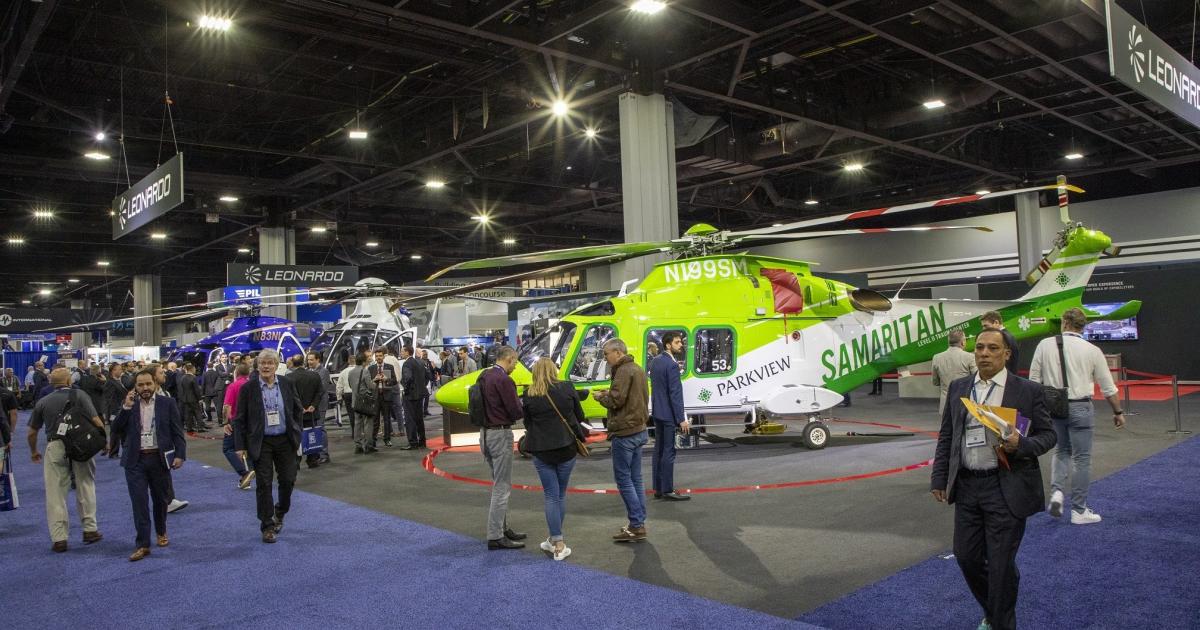 Leonardo received 12 more orders at the recent Heli-Expo show. (Photo: Mark Huber)