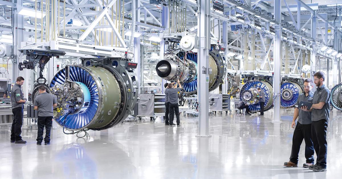 Pratt & Whitney Canada manufacturing line 