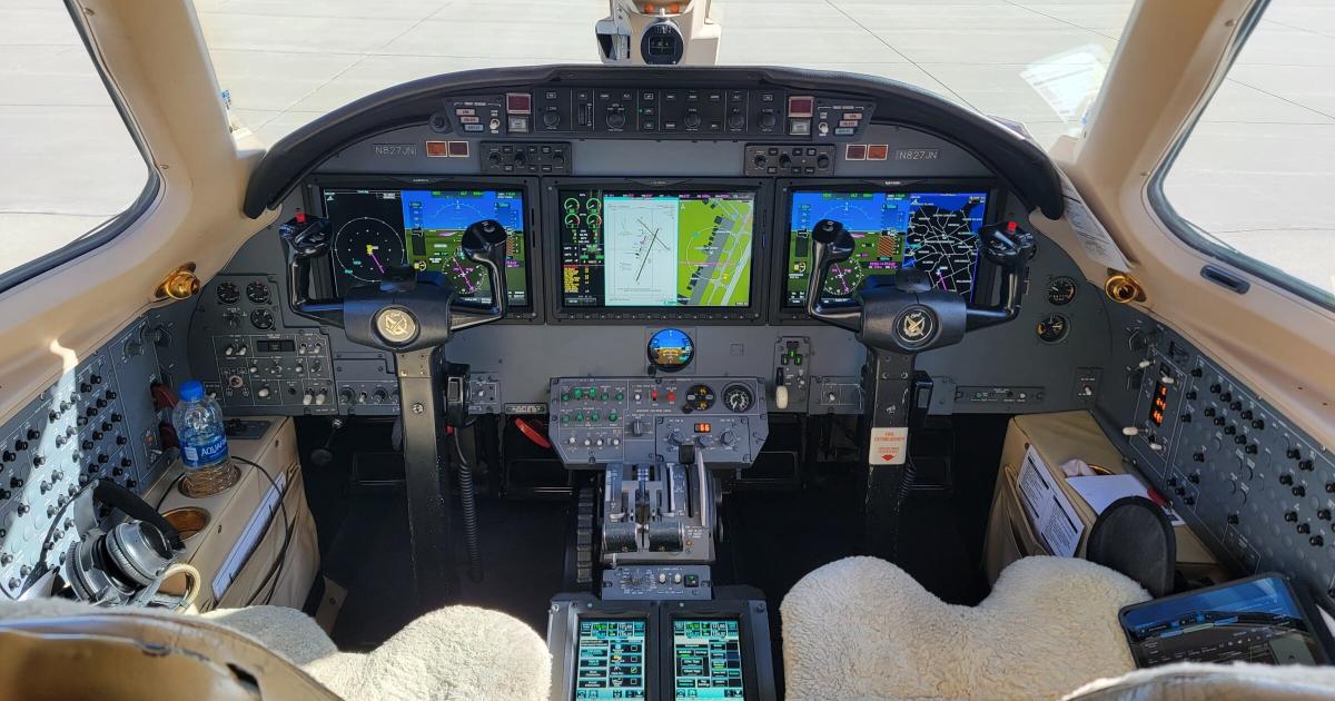 Garmin GI 275 electronic standby instrument upgrade installed in Cessna Citation business jet