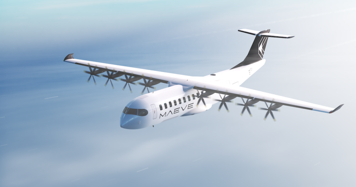 Developers expect the Maeve 01 all-electric regional airliner to enter service in 2029. 