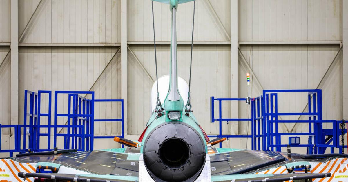 X-59 Tail Section installation (Photo: Lockheed Martin)