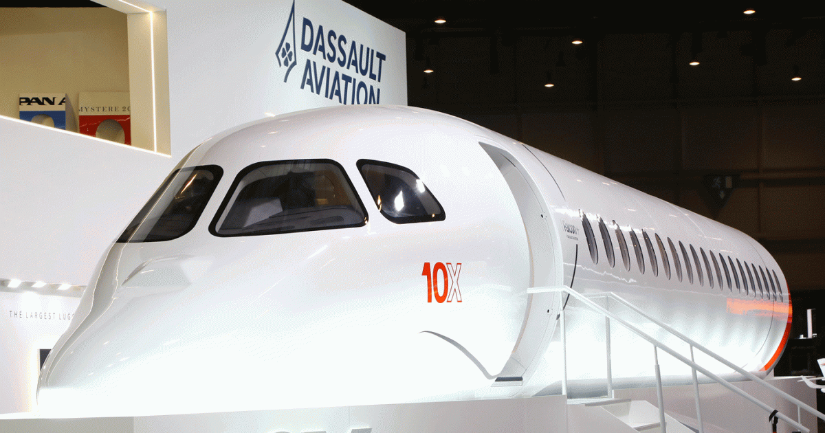Dassault 10X mock up exterior