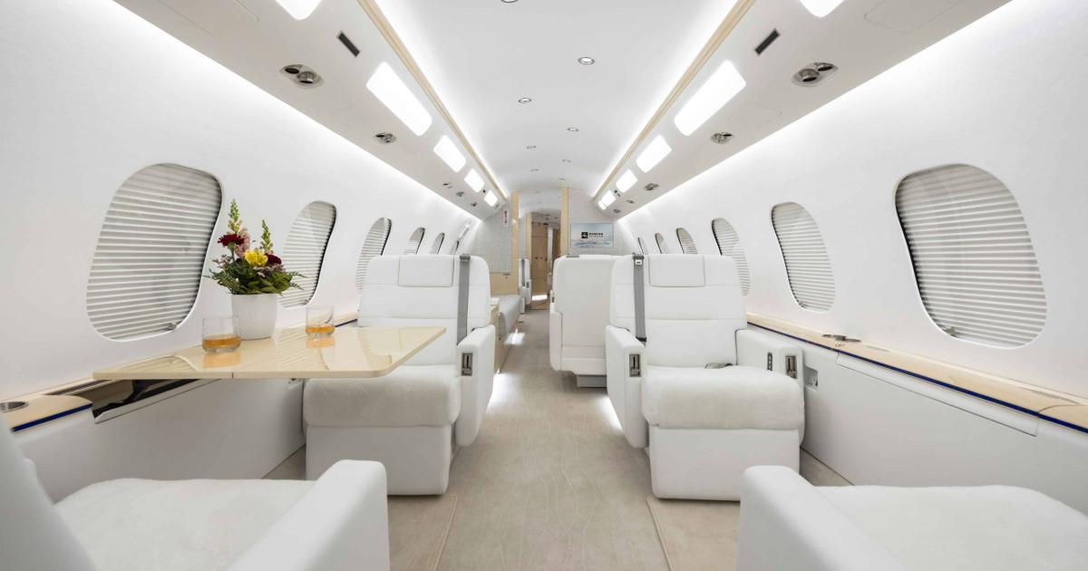 Cabin of Duncan Aviation updated 2001 Bombardier Global Express