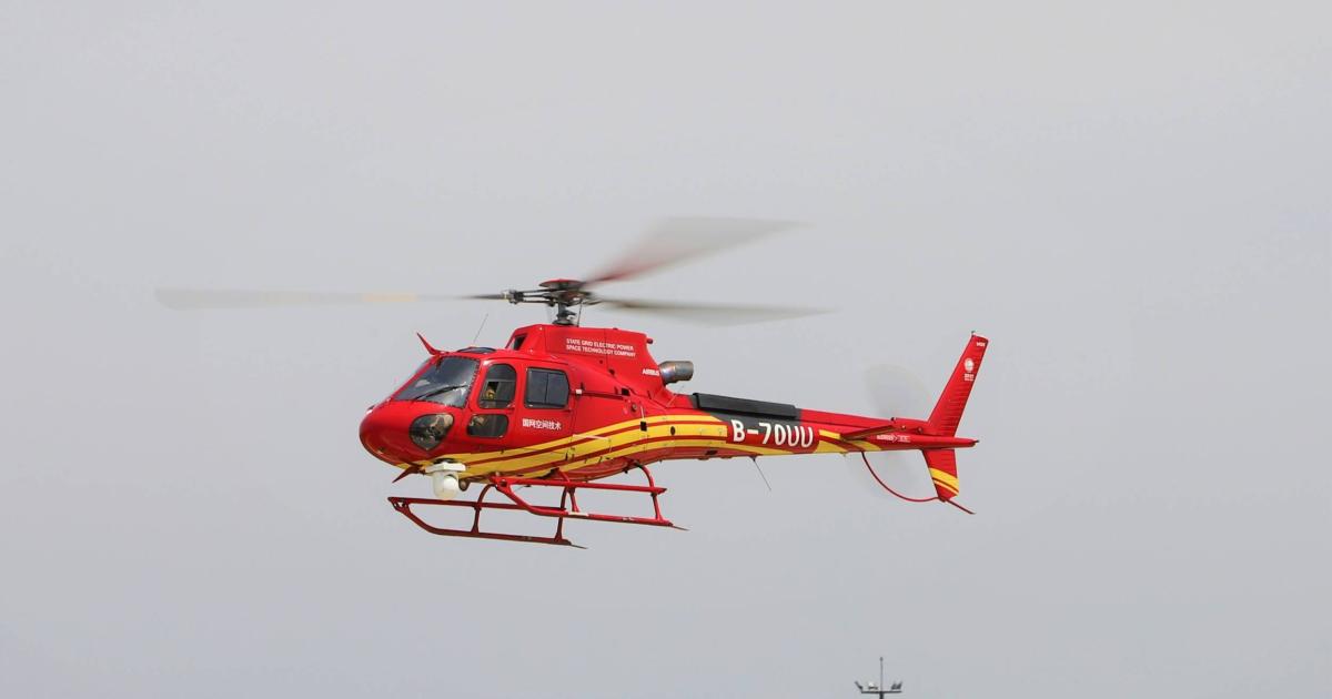 An Airbus H125 has become the first helicopter to make an SAF-powered flight in China.